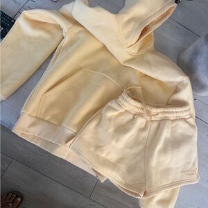 Women's Pastel Cream Drawstring Shorts